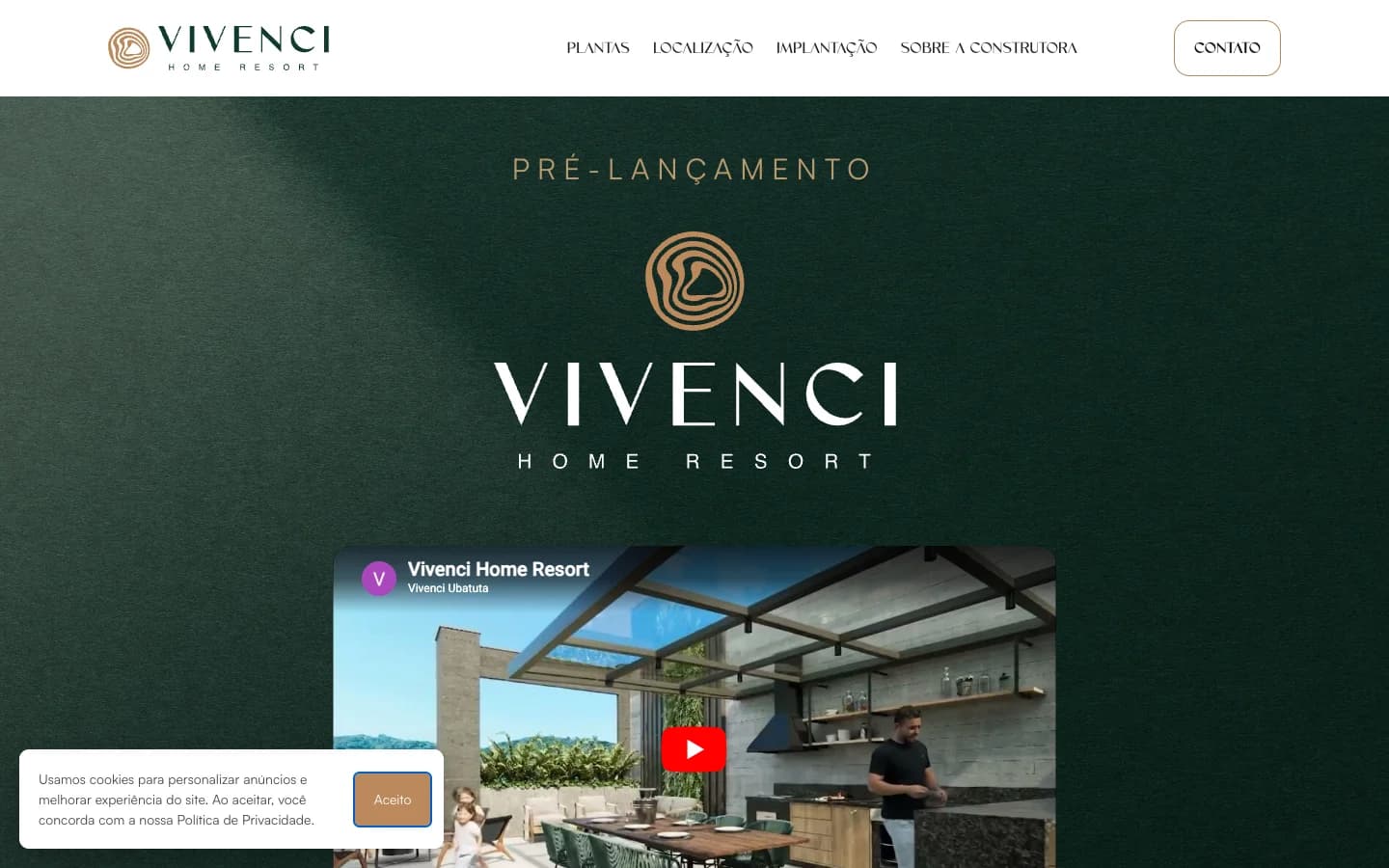 Exemplo de site criado pela Spark